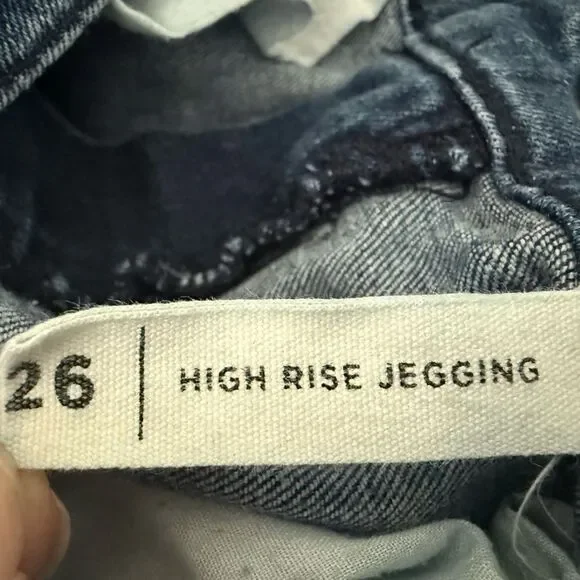 PacSun High Rise Jegging Blue Skinny Jeans with Distressed Details - Picture 7 of 7